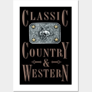 Bucking Bronco - Country and Western Belt Buckles Posters and Art